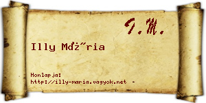 Illy Mária névjegykártya